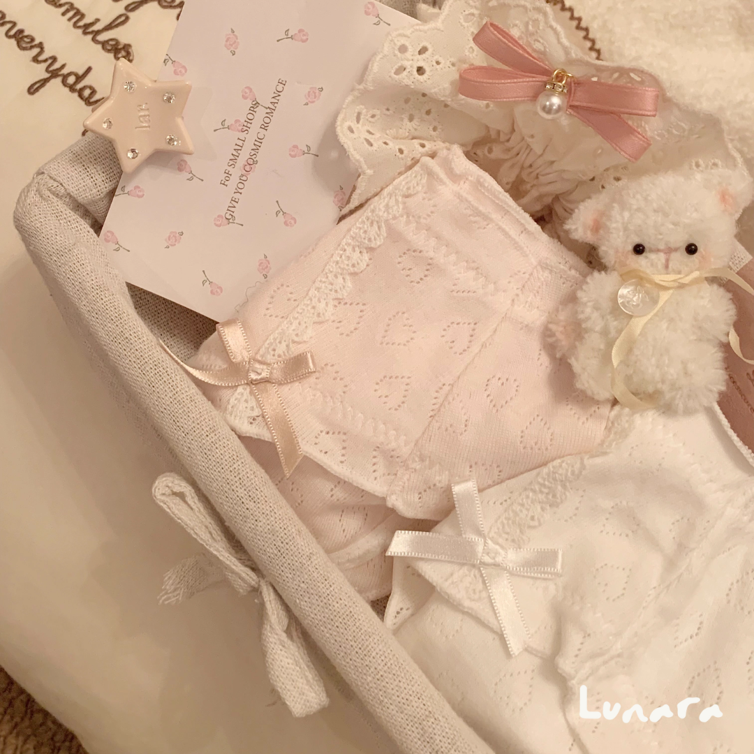 Peach Puff – Soft Baby Cotton Lace Panties